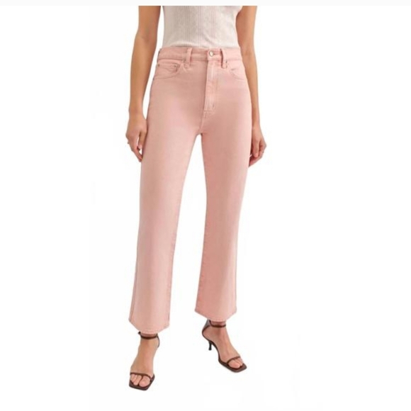 DAZE Soho High Rise Ankle Flare Jeans in Rosewater Pink NWT 29 - Picture 2 of 8